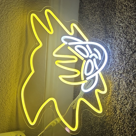 Other - Anime Yellow and White Neon Light Sign New In Box!